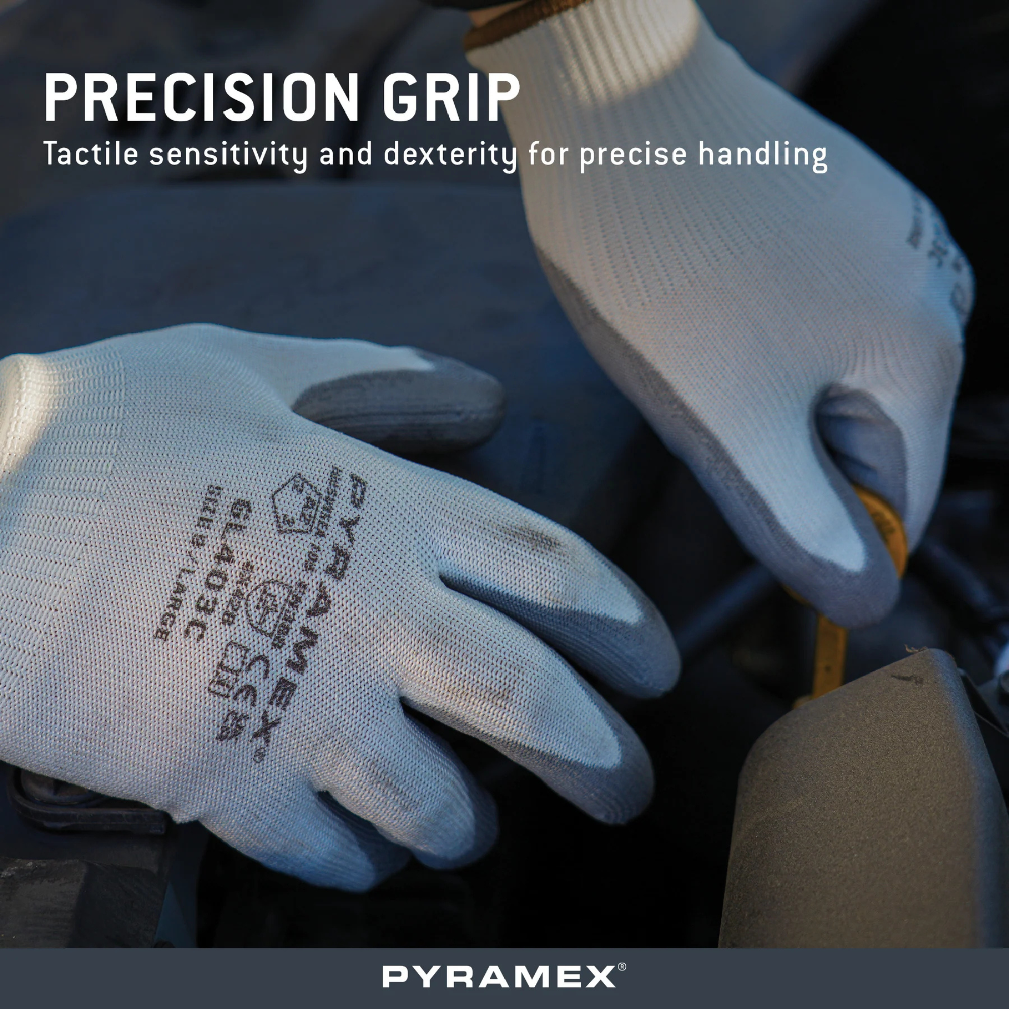 Pyramex GL403C Polyurethane A2 Cut-Resistant Seamless Knit Glove from Columbia Safety